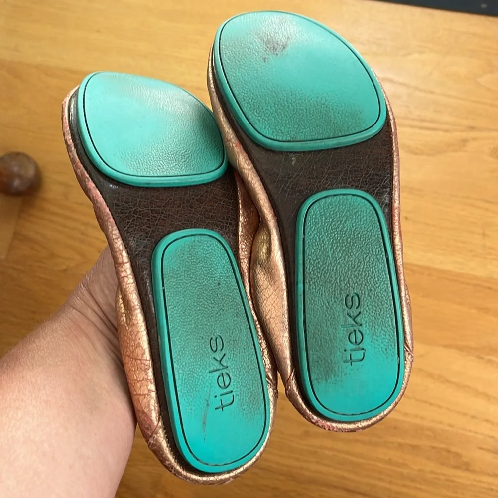 Tieks copper penny ballet flats size 8